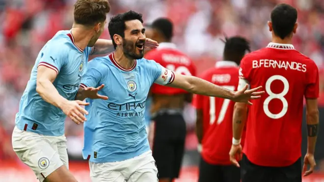 Manchester City and Manchester United