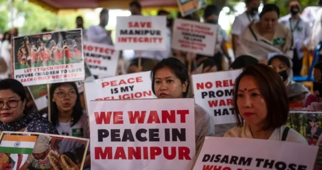 Which kind violence dey shele for Manipur?