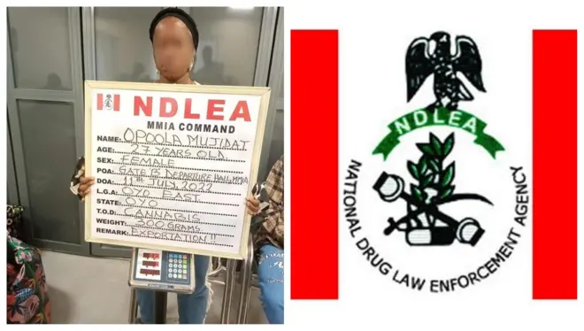 Aworan afurasi ti ọwọ NDLEA tẹ