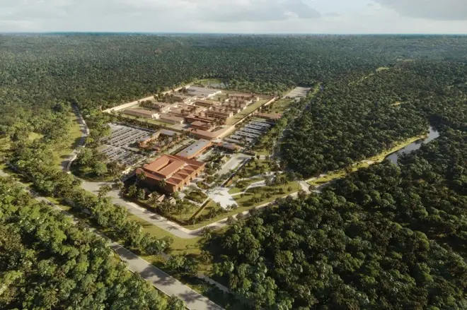 Архитектонска фотографија будуц́ег затвора у Сен Лоран ди Маронију, Француска Гвајана