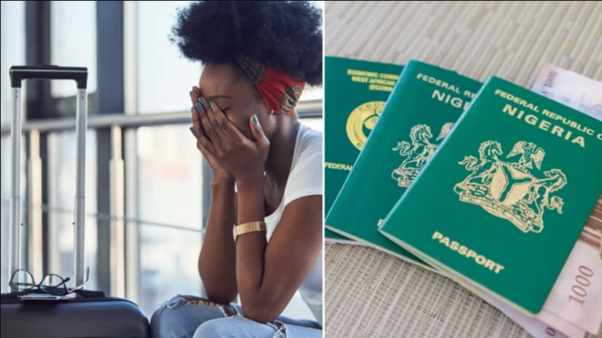 Aworan obinrin kan ati iwe irinna Naijiria