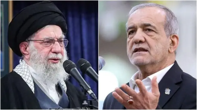 ጠቅላይ መሪው ሃሜኒ እና ፕሬዝዳንቱ ፔዜሽኪያን