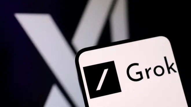 grok ve x logoları