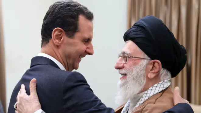اسد در آغوش خامنهای