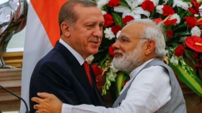 ترک صدر اردوغان اور انڈیا کے وزیر اعظم نریندر مودی