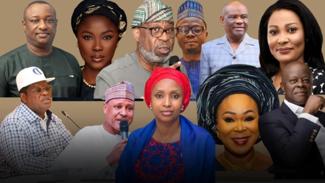 Foto of Hadiza Bala Usman and minister