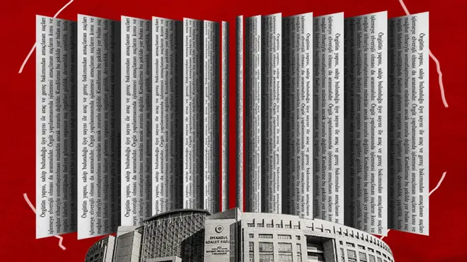 İllüstrasyon: İddianame ve Adalet Sarayı