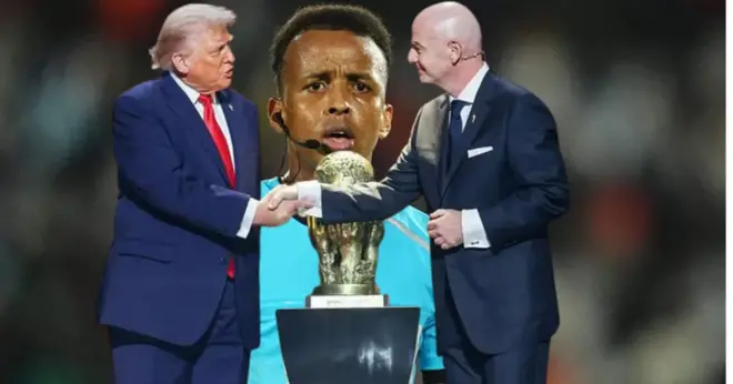 Madaweynaha Maraykanka Donald Trump, Madaxa FIFA Gianni Infantino iyo Garsoore Cartan