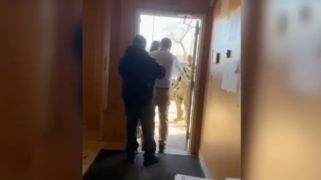 ICE agents are trying to enter an Ecuadorian embassy.