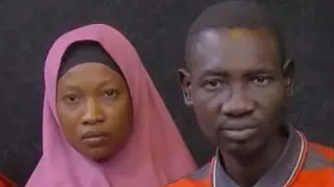 Seaman Haruna Abbas and im wife Hussaina Iliya