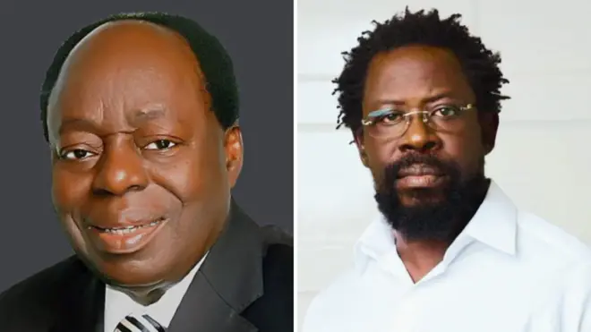Merged images of Afe Babalola and Dele Farotimi