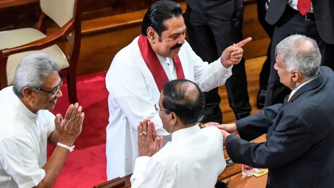 මහින්ද රාජපක්ෂ, රනිල් වික්‍රමසිංහ, මෛත්‍රීපාල සිරිසේන, ගෝඨාභය රාජපක්ෂ