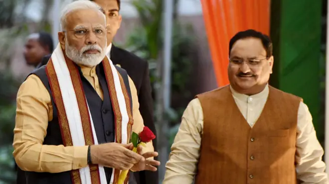 नरेंद्र मोदी और जेपी नड्डा