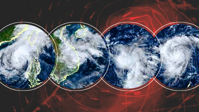 66年來首度在11月出現「四颱共存」