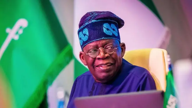 Aworan aarẹ Bola Tinubu