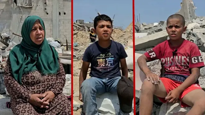 ثلاثة فلسطينيين يعودون لمنازلهم المدمرة بحثا عن المقتنيات والذكريات المدفونة تحت الركام