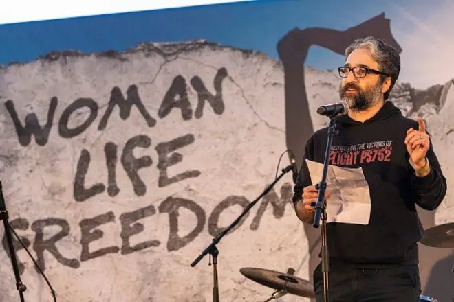 ح﻿امد اسماعیلیون از برگزارکنندگان تجمع اعتراضی برلین، اکتبر ۲۰۲۲