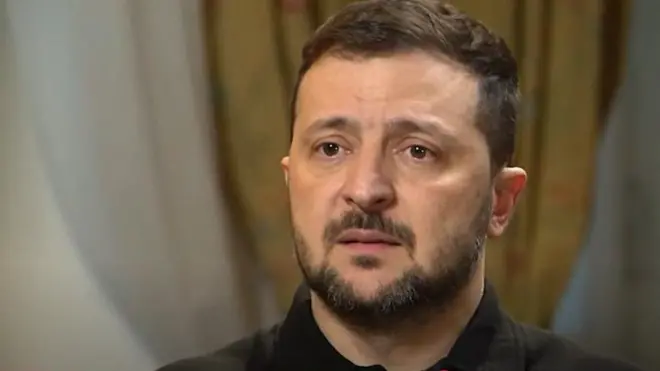 Володимир Зеленський під час інтерв'ю на телемарафоні