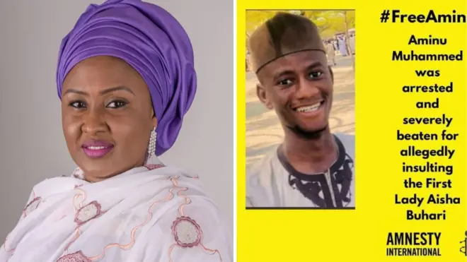 Aisha Buhari and Aminu Mohammed