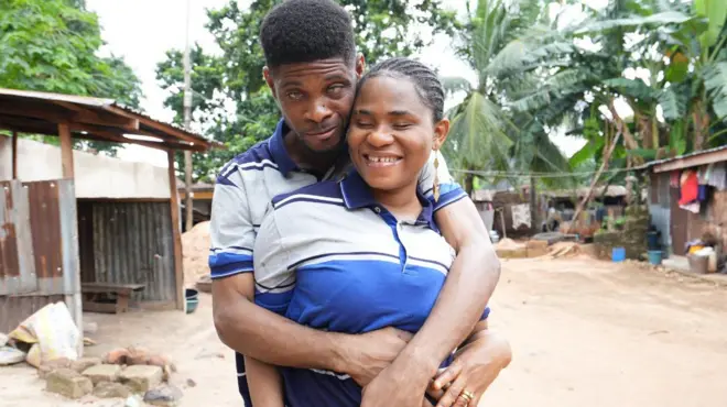 Thankgod and im wife, Amarachi