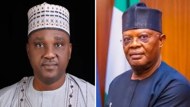 Speaker of di House of Representatives Tajudeen Abbas and Sole Administrator for Rivers State Ette Ibas