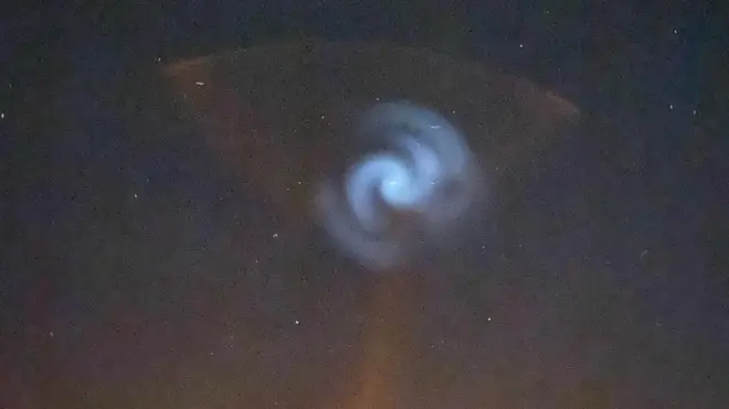 Espiral vista no céu