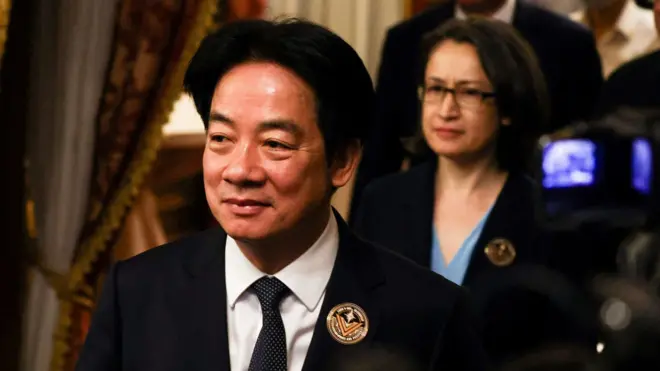 台灣總統賴清德及副總統蕭美琴出席二戰歐戰勝利80週年紀念活動。 