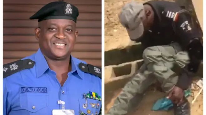 Aworan alukoro ọlọpaa ati ọlọpaa to ṣe aṣemaṣe