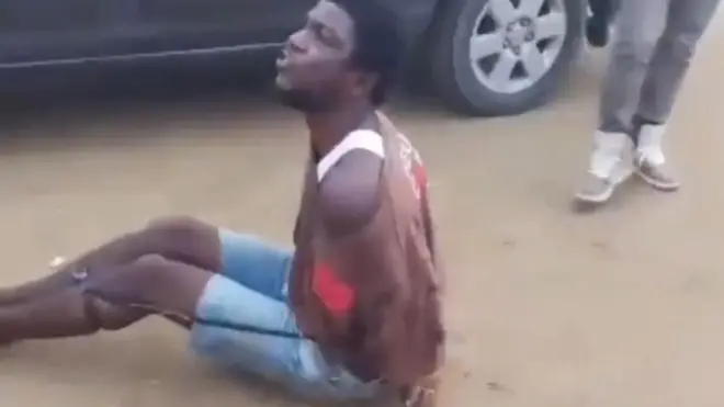 picture of di victim wit him hands tied