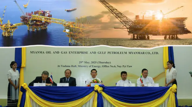 ကမ်းလွန်ရေနံလုပ်ကွက်သစ်တစ်ခု တူးဖော်ရေးသဘောတူစာချုပ်ကို ထိုင်းကုမ္ပဏီနဲ့ လက်မှတ်ထိုး။ 