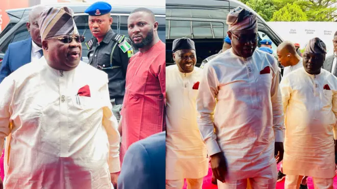 Aworan Gomina Ademola Adeleke ati Gomina Seyi Makinde