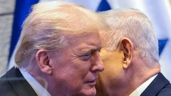 Президент США Дональд Трамп та прем'єр Ізраїлю Біньямін Нетаньягу