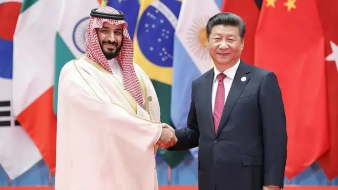 شہزادہ محمد بن سلمان اور صدر شی جن پنگ