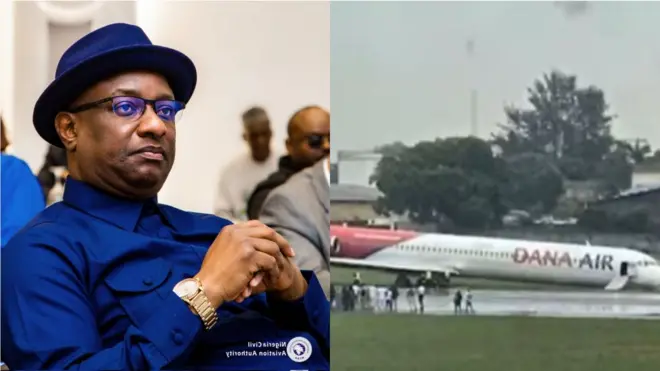 Aworan minisita irinna ofurufu, Festus Keayamọ ati balu Dana to yọ kuro loju opo lọjọ Iṣẹgun