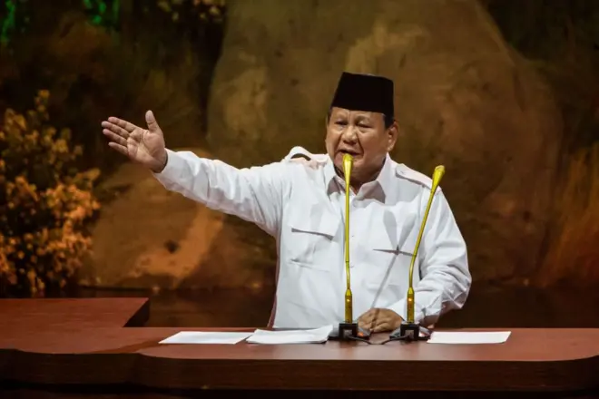 Presiden Indonesia Prabowo Subianto.