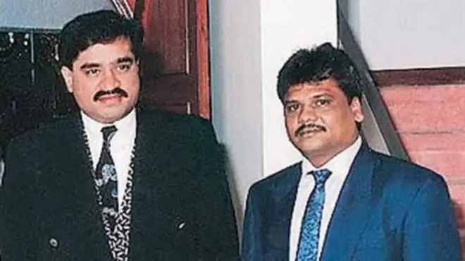 दाऊद इब्राहिम आणि छोटा राजन (उजवीकडे)