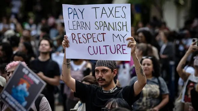 Protesta en Ciudad de México contra la gentrificación.