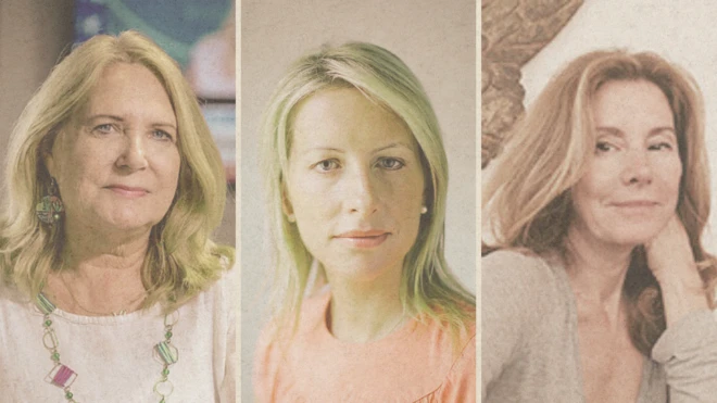Üç kadının portreleri yan yana.