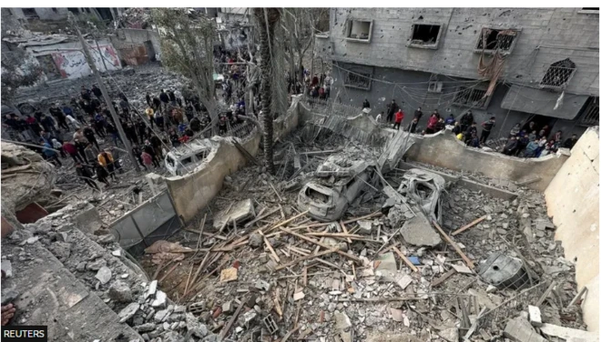 Àwọn ibi tí àdó olóró ti bàjẹ́ ní Gaza