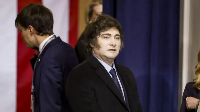 El presidente de Argentina, Javier Milei, en el Capitolio de EE.UU.