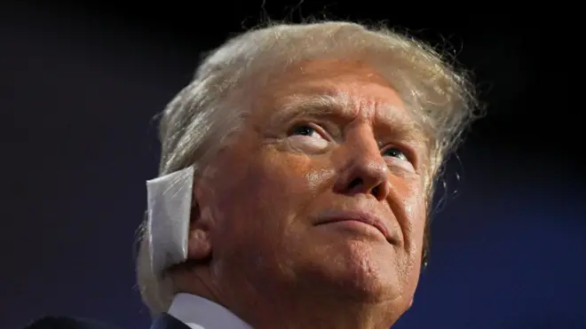 Трамп во время республиканской конвенции