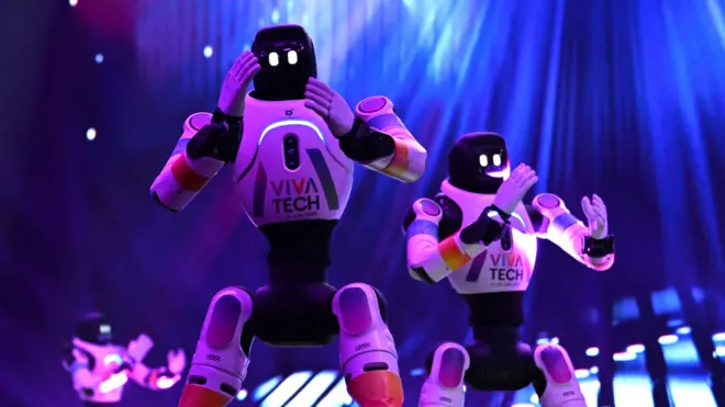 Robots performing a routine