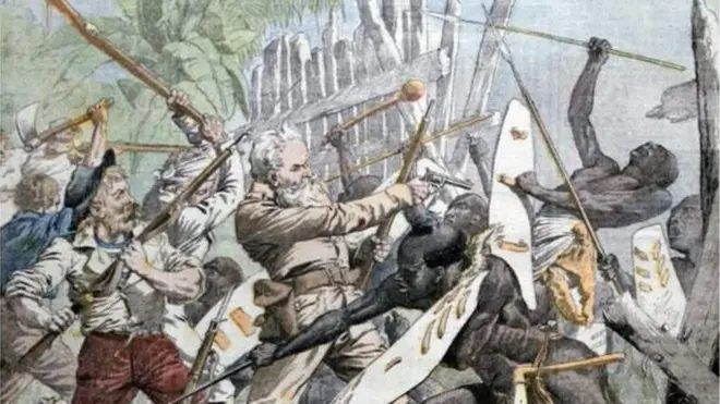 Drawing show di Maji kasala (Maji-Maji-Aufstand) kasala