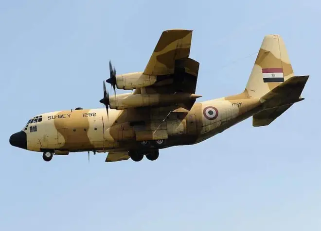 የግብጽ c-130 የተሰኘው የጦር አውሮፕላን (ፎቶው ከፋይል የተገኘ)