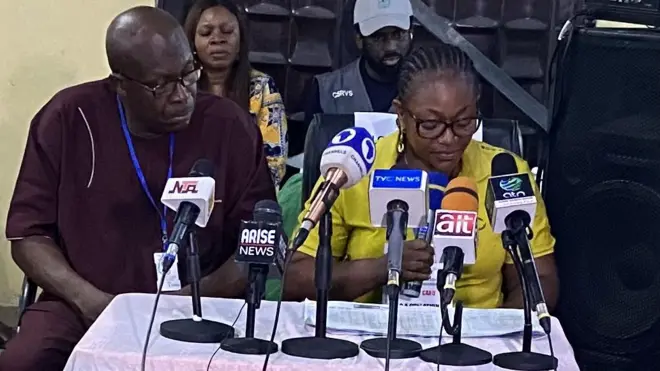 Prof. Briggs with INEC PHALGA Electoral Officer 