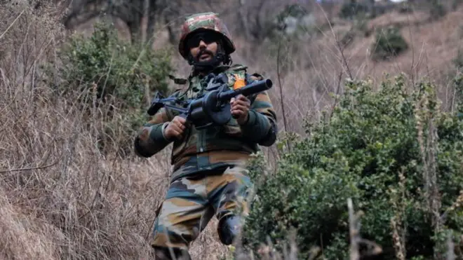 Security officers at Pahalgam