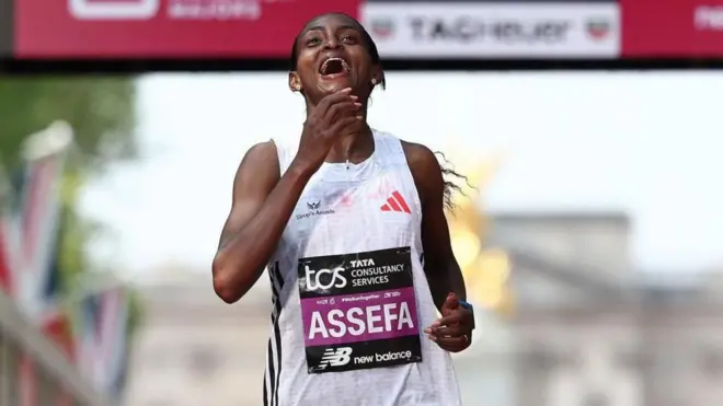 አትሌት ትዕግሥት አሰፋ በለንደን ማራቶን