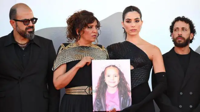 Rediteljka Kauter Ben Hanij sa glumačkom ekipom na festivalu u Veneciji