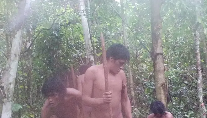 Indígenas en la selva brasileña