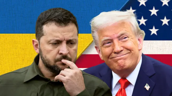 乌克兰总统泽连斯基与美国总统特朗普